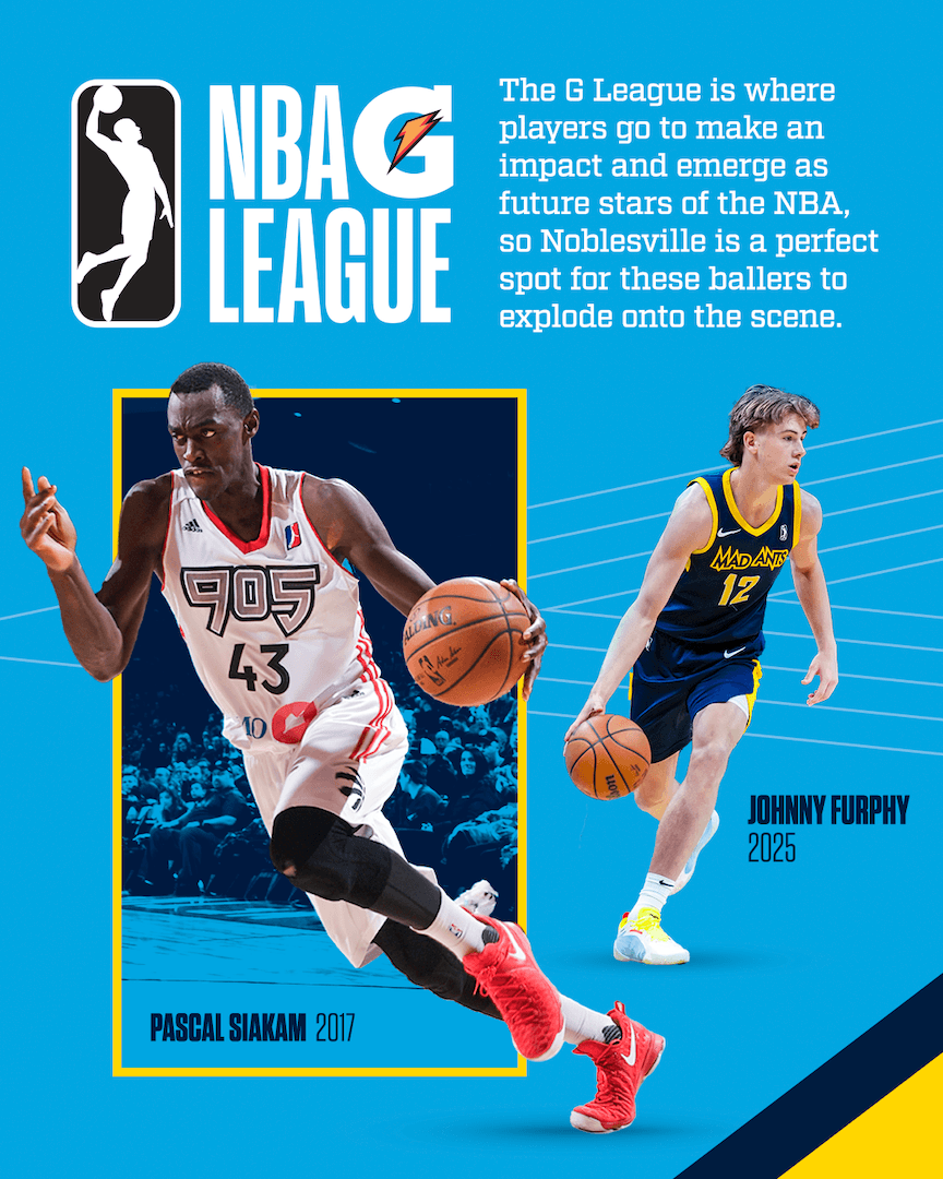 The G League is where players go to make an impact and emerge as future stars of the NBA, so Noblesville is a perfect spot for these ballers to explode onto the scene.